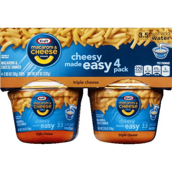 Kraft Macaroni & Cheese Dinner Triple Cheese (Pack of 10)