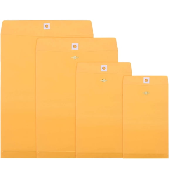 Kraft Manilla Clasp Coin Envelopes, Assorted Sizes, 50 Count For Office Mailing Storage