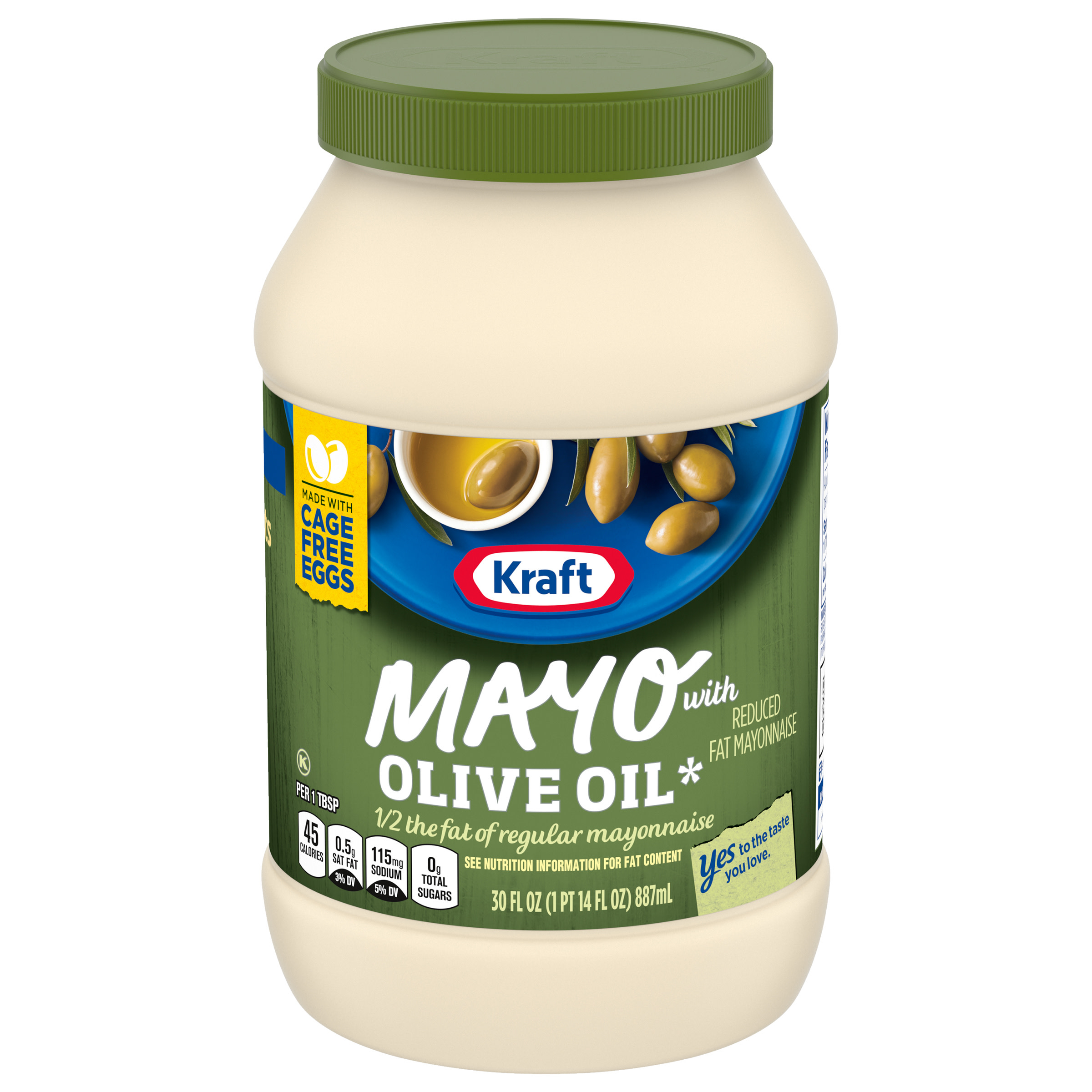 Kraft Mayo with Olive Oil Reduced Fat Mayonnaise, 30 fl oz Jar - image 1 of 16