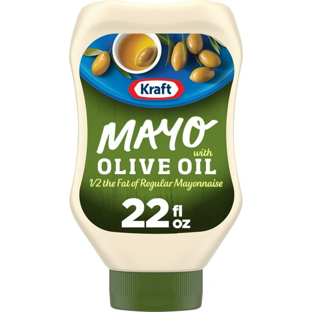 Kraft Mayo with Olive Oil Reduced Fat Mayonnaise Squeeze Bottle, 22 fl oz