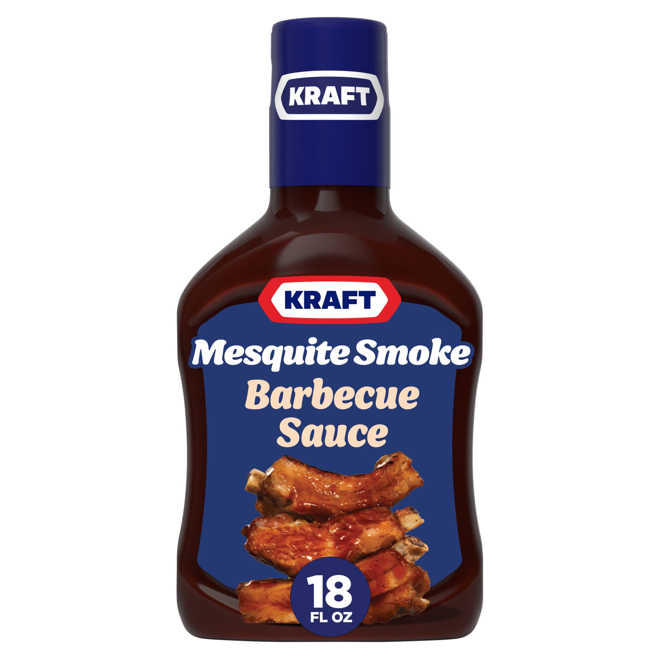 Kraft Mesquite Smoke Slow-Simmered Barbecue BBQ Sauce, 18 oz Bottle