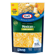 Kraft Mexican Style Four Cheese Finely Shredded Natural Cheese 16oz Bag