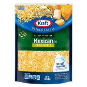 Kraft Mexican Style Four Cheese Finely Shredded Natural Cheese 8oz Bag