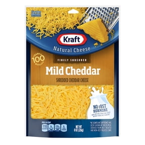 Kraft Natural Mild Cheddar Finely Shredded Cheese, 8 oz Bag