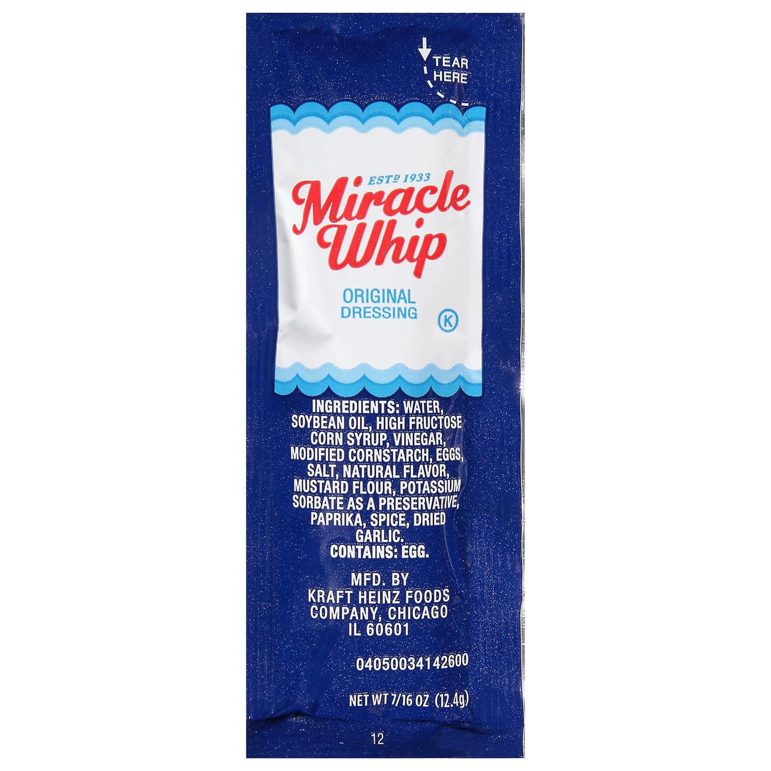 Kraft Miracle whip Single Serve (12.4g Packets, Pack of 200)