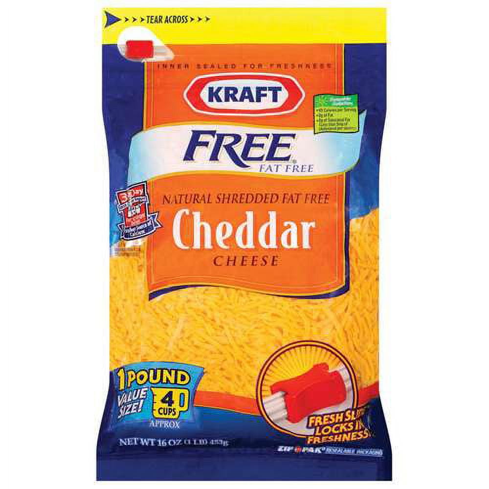 Kraft Natural Shredded Cheese Cheddar Fat Free Shredded Cheese, 16 oz