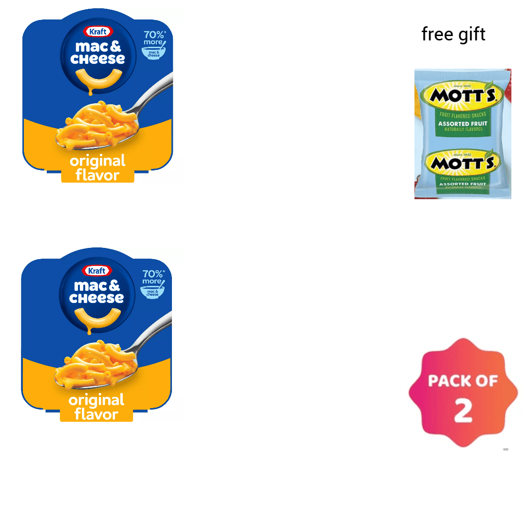 Kraft Original Big Bowl Macaroni \u0026 Cheese, 3.5 oz pack of 2