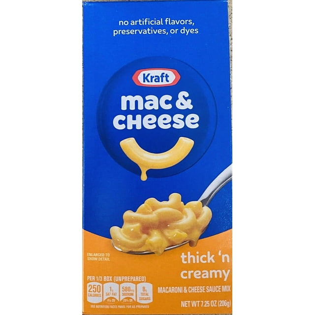 Kraft Original Mac & Cheese THICK N CREAMY Macaroni Dinner Mix 7.25 Oz