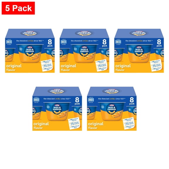 Kraft Original Mac N Cheese Macaroni and Cheese Cups 8 ct - 5 Pack