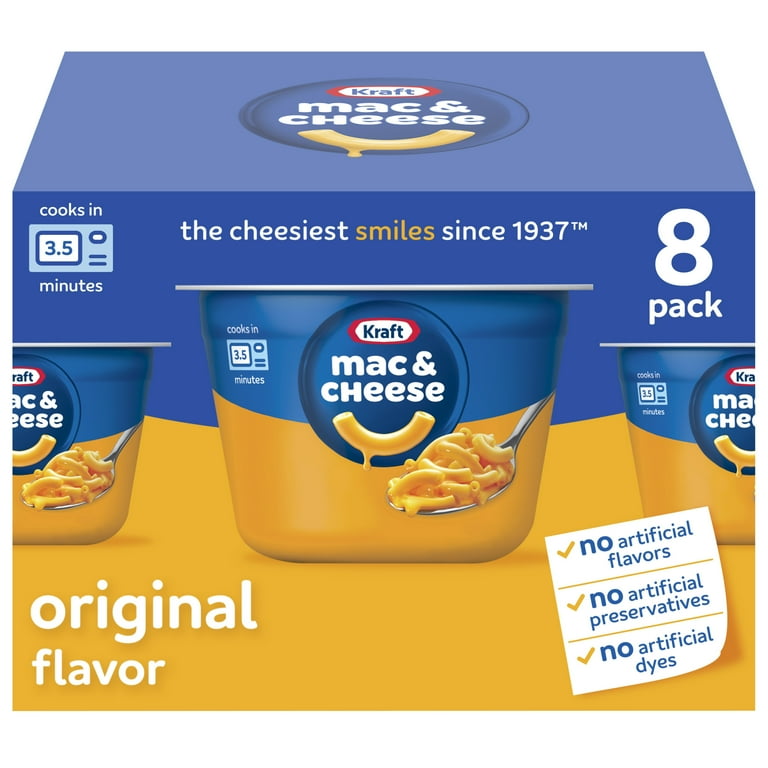 Kraft, Mac and Cheese, 8 Cups, Original Flavor, No Artificial