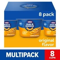 Kraft Original Mac N Cheese Cups Easy Microwavable Dinner, 8 ct Box, 2.05 oz Cups, Shelf-Stable