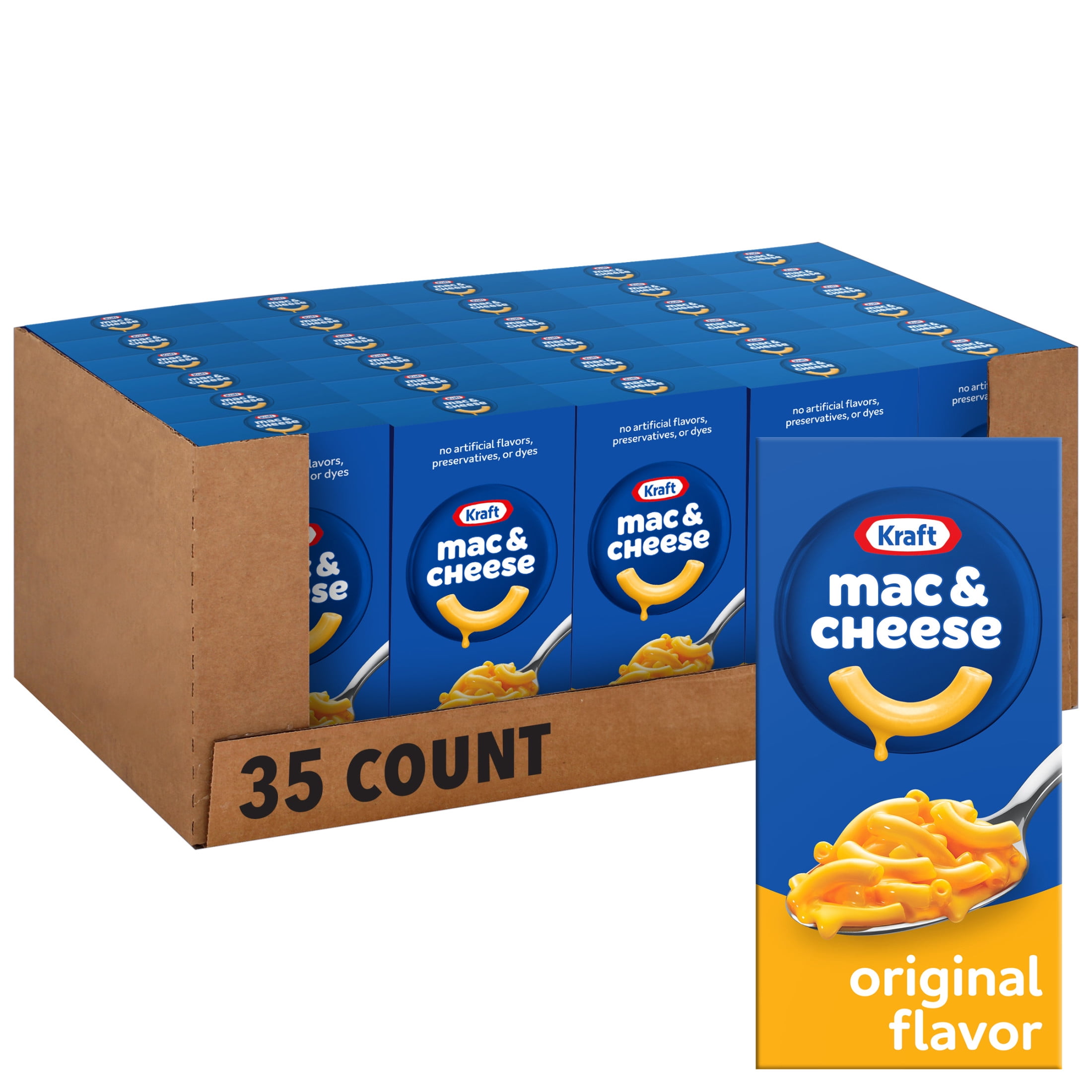 Kraft Original Macaroni & Cheese Dinner, 18 ct Pack, 7.25 oz
