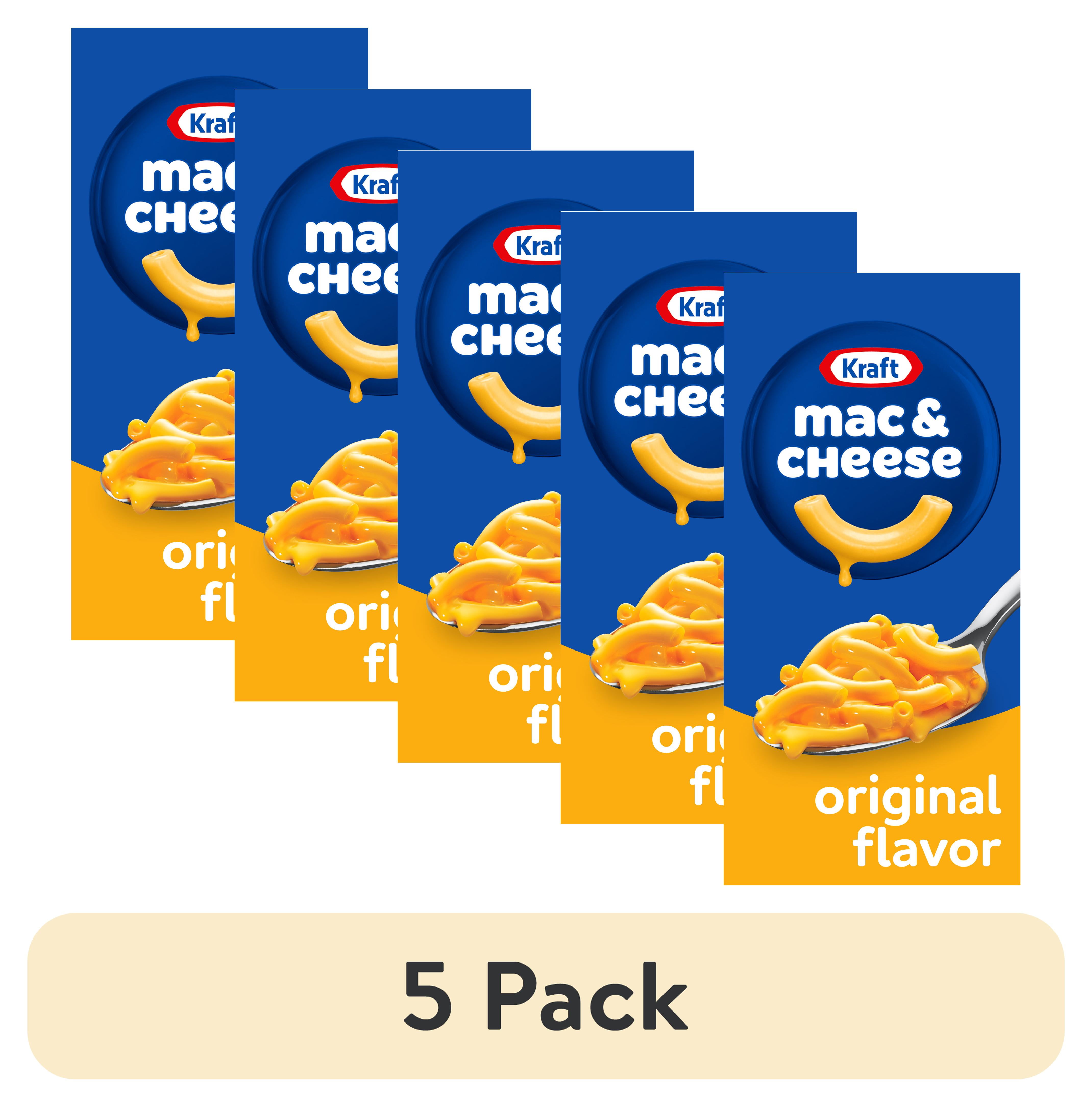 (5 pack) Kraft Original Mac N Cheese Macaroni and Cheese Dinner, 7.25 oz Box
