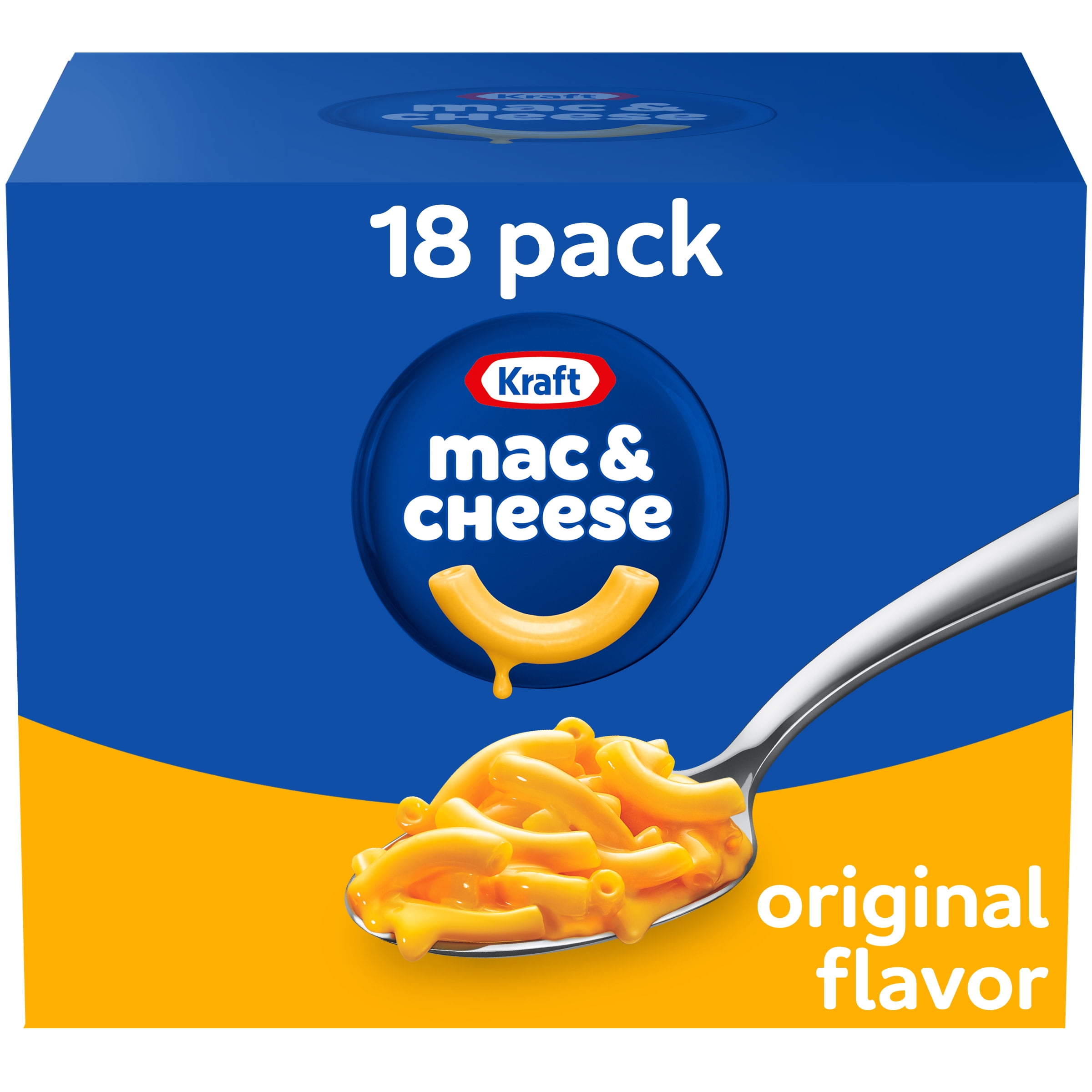 Kraft Original Mac and Cheese Dinner, 18 ct Pack, 7.25 oz Boxes