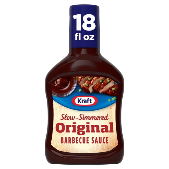 Kraft Original Slow-Simmered Barbecue BBQ Sauce, 18 oz Bottle