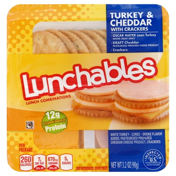 Kraft Oscar Mayer Lunchable Turkey and Cheddar Cheese, 4.5 Ounce -- 16 per case.