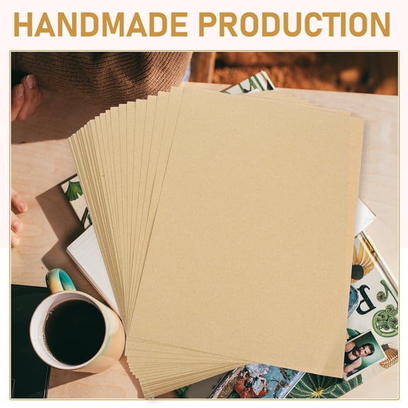 POPETPOP Brown Kraft Paper Sheets for Handmade Crafts and Scrapbooking 1Pack