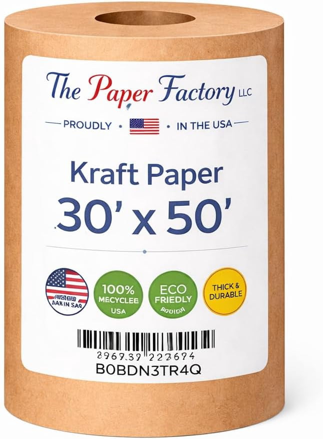 Kraft Paper 30 xx 50 for Gift Wrapping Bulletin Board Arts & Crafts, Bouquet Flower Table Covering Poster Packing Shipping & Moving Supplies