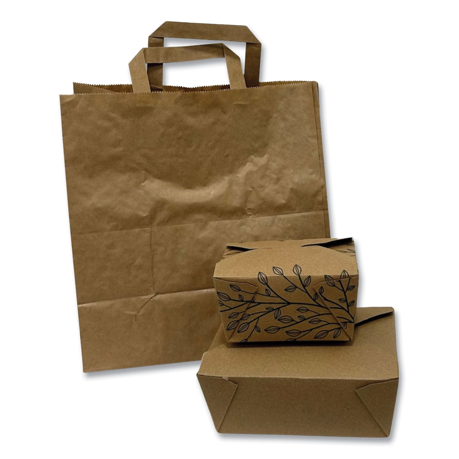 Kraft Paper Bags, 11 x 7 x 12, Kraft Brown, 250/Carton Kraft Paper Bags, 11 x 7 x 12, Kraft Brown, 250/Carton