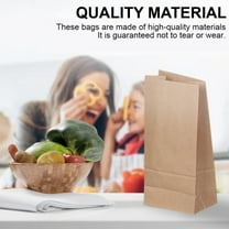 Kraft Paper Bags, Durable Brown Paper Bags for Snack, Sandwich, Pastries, Popcorn, Grocery and Party Favor, Bulk Paper Bags, 50 Pcs, 3.54x2.16x7.08"