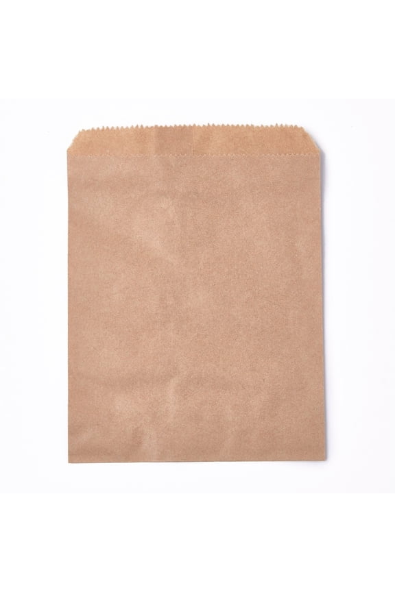 Kraft Paper Bags No Handles Food Storage Bags BurlyWood None Pattern 18x13cm Paper