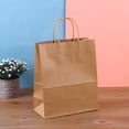 thumbnail image 1 of Kraft Paper Bags with Hemp Rope Handles Gift Bags Shopping Bags Rectangle Tan 11x21x27cm, 1 of 1