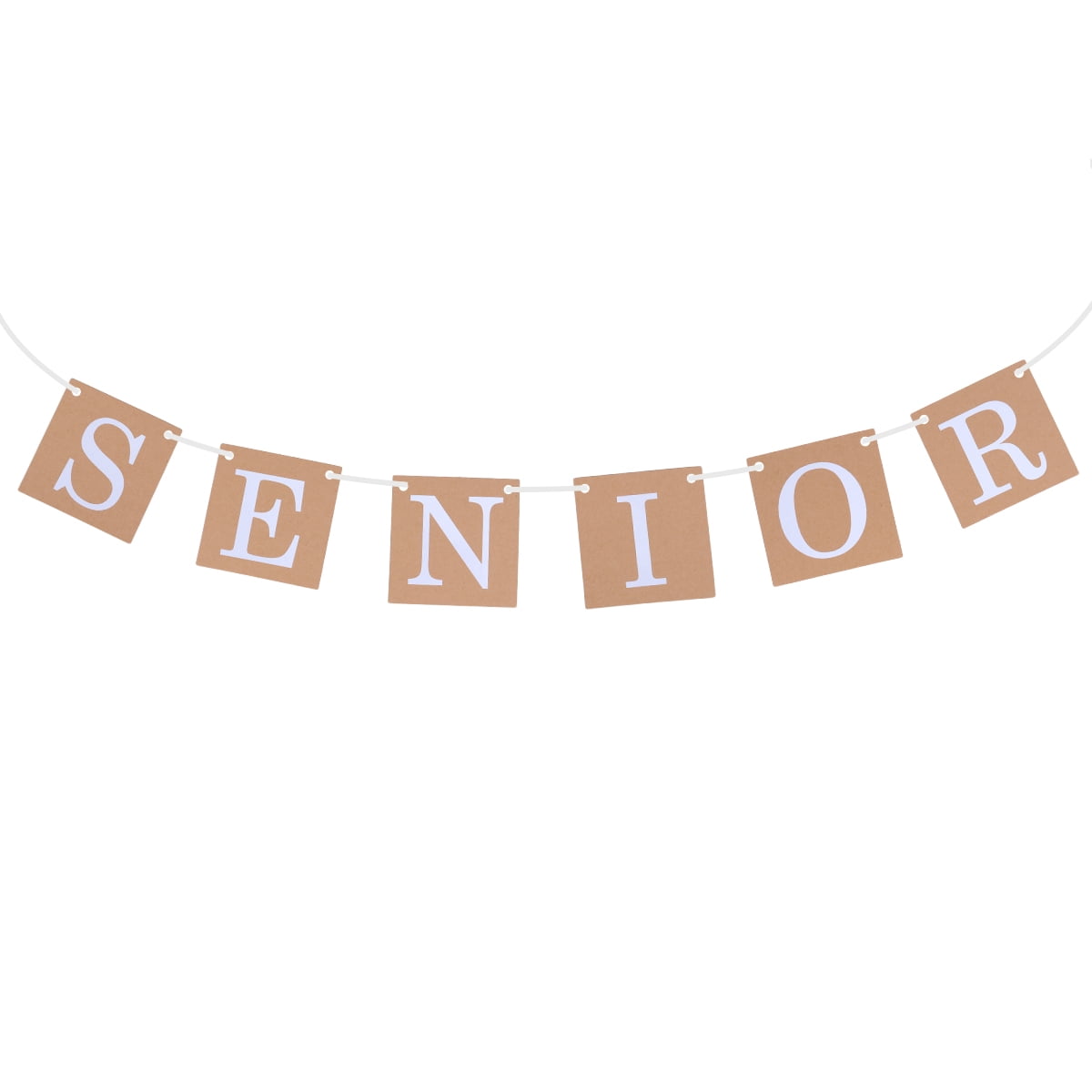 Kraft Paper Banner with SENIOR Letters Hanging Pennant Banner Flagsfor ...