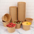 thumbnail image 1 of Kraft Paper Bowls With Lids 35 Oz Disposable Soup/Salad Serving Bowls Anti-Spill and Anti-Oil Soup Bowls, Disposable Food Containers, 1 of 10