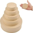 thumbnail image 1 of Kraft Paper Boxes, 5 Pcs 5 Assorted Size Round Mini Nested Boxes with Lids,Large to Small Stackable Gift Boxes for Wedding Birthday Perfume Jewelry DIY, 1 of 6