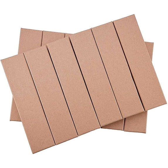 Kraft Paper Cardboard Jewelry Boxes Bracelet Box Rectangle BurlyWood 17x4x2.5cm