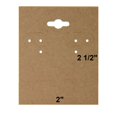 thumbnail image 1 of Kraft Paper-Covered Plastic Hanging Earring Cards - 2" x 2.5" - 100Pack, 1 of 1
