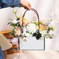 thumbnail image 1 of Kraft Paper Flower Bouquet Bag with Handle, Waterproof Film Covered Rectangular Flower Shop Packaging for DIY Arrangements, Gifts and Holidays, 1 of 5