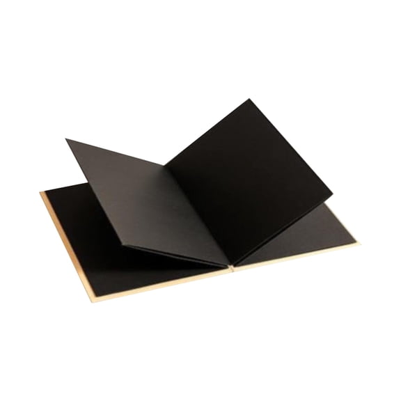 Kraft Paper Fold Photo Book, Accordion Style DIY Album, for Mini Collection, Corner Decoration, Daily Record and Light Craft Use, by Cosmug, Black S