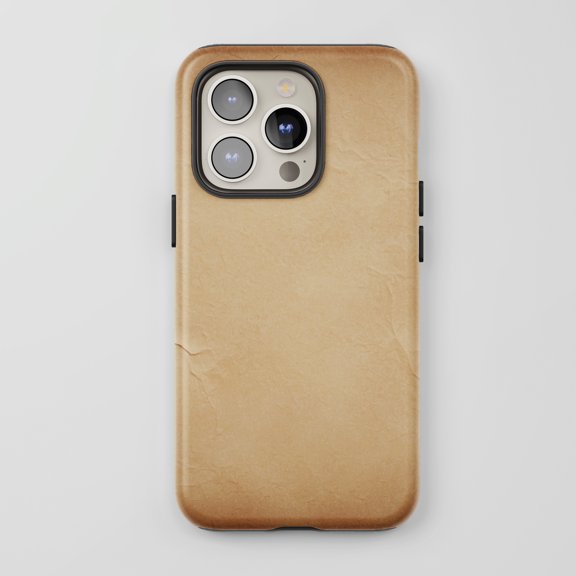 Kraft Paper For All iPhone Series Tough Phone Case Rustic Brown