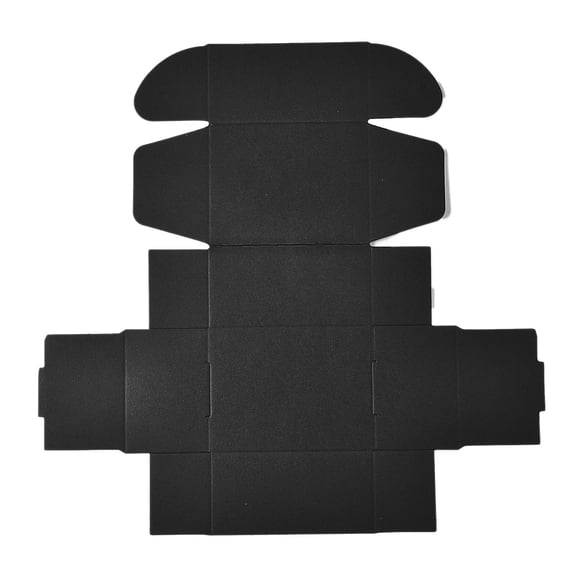 Kraft Paper Gift Box Mailing Boxes Folding Boxes Rectangle Black 8x6x4cm
