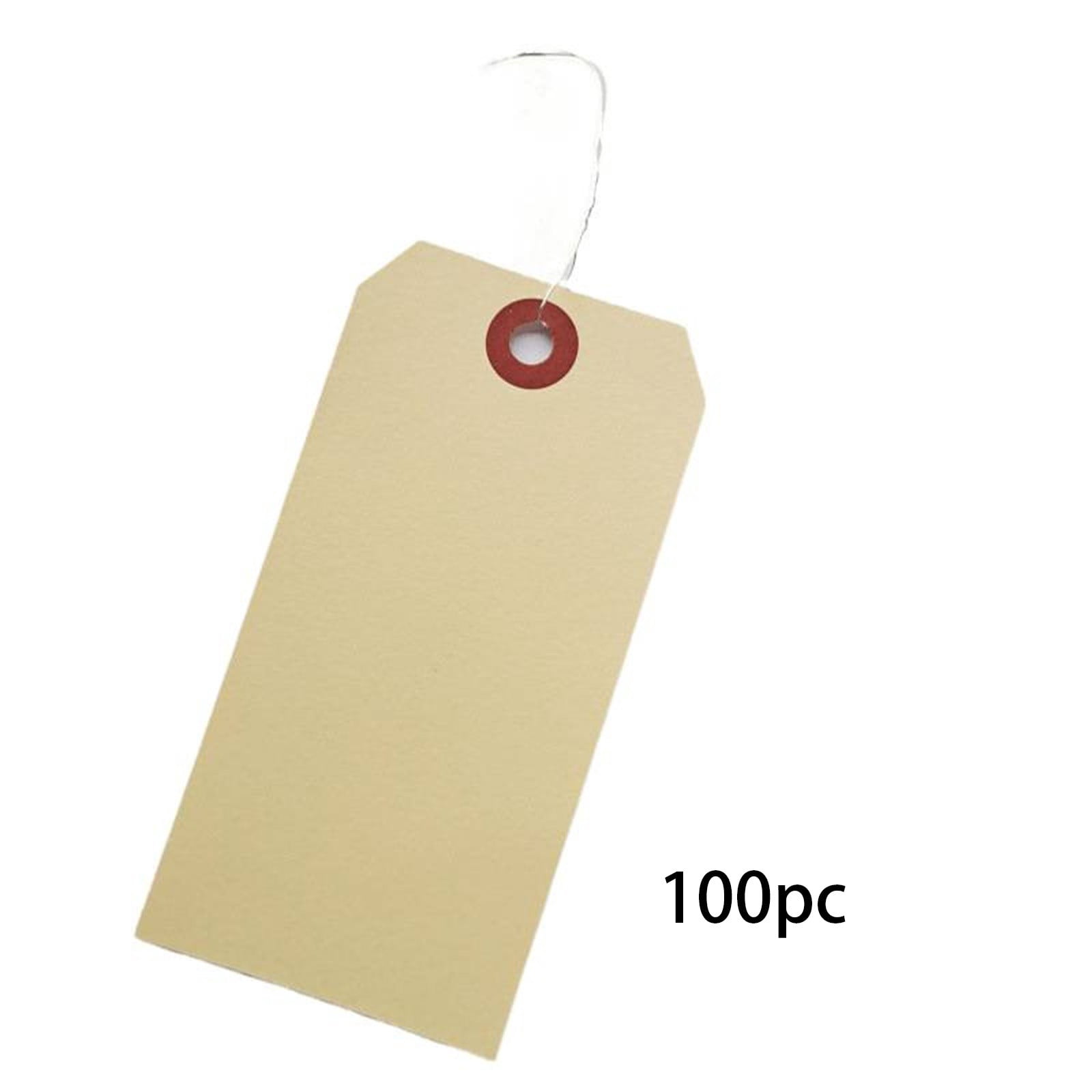 Kraft Paper Hang Tags with Reinforced Red Eyelet and Attached Metal ...