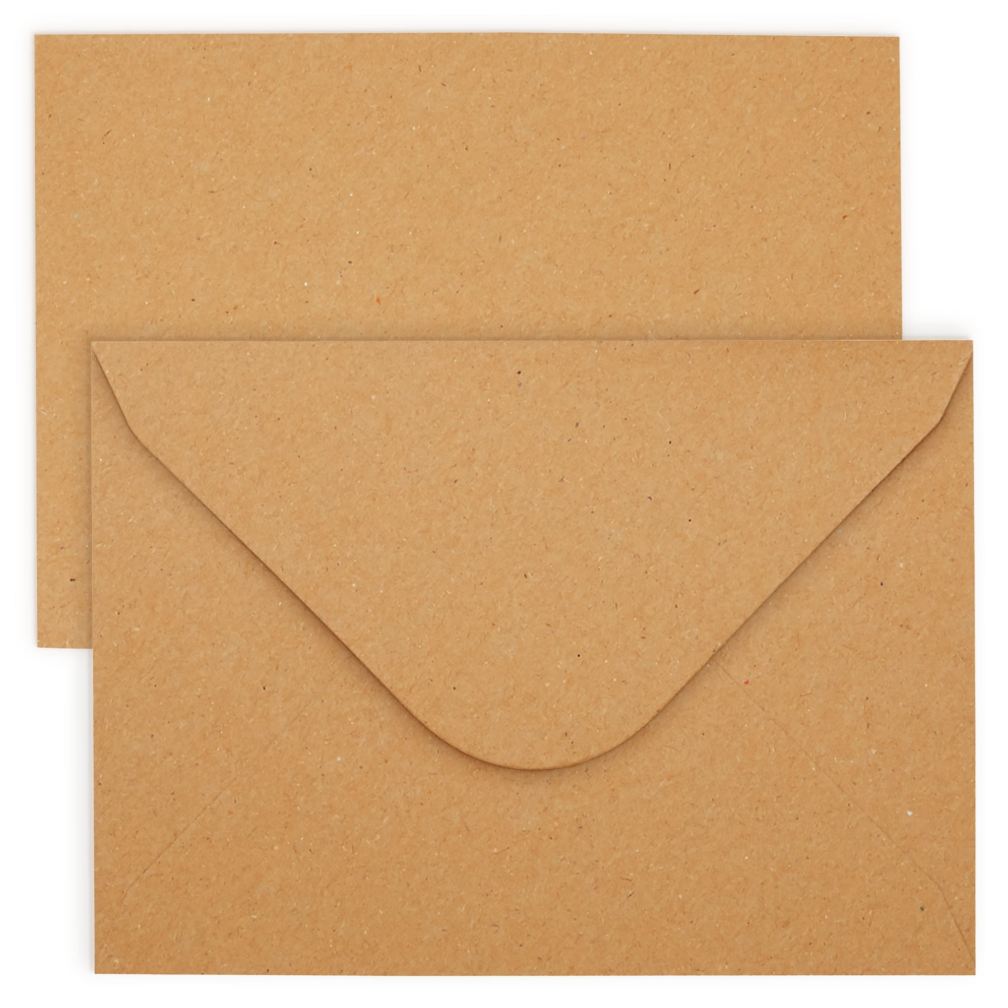 JUVALE Kraft Paper Invitation Envelopes 4x6 for Special Occasions, Such As Wedding, Baby Shower, Thank You Cards, Special Occasions - A6 V Flap Brown Envelopes (50 Pack)