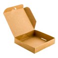 thumbnail image 1 of Bio Tek Kraft Paper Mini Pizza Box - 3 1/2" x 3 1/2" x 3/4" - 100 count box, 1 of 2