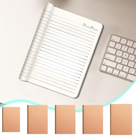 Kraft Paper Notebook A5 B5 Grid Journal Learner Writing Diary Soft Cover Copybook for Office Work Note Taking 60 Pages by PALIFEUR