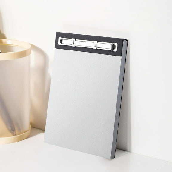 Kraft Paper Notebook with Detachable Pages, Perforated Tear Off Notepad with Metal Clip, Portable Blank Journal for Notes, Lists, School, Office and Home