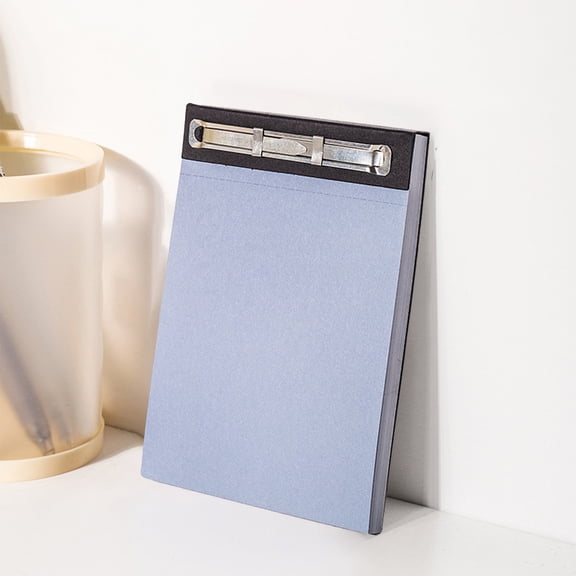 Kraft Paper Notebook Detachable Spiral Plain Notepad - 5.39x3.54in Portable Hand Tear Book, Navy Thickened Paper, 360° Flip, Metal Clip, Easy Tear Dotted Line Page