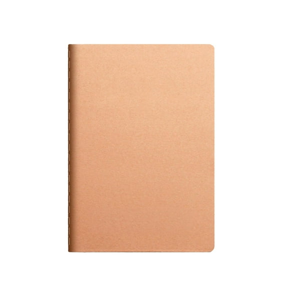 Kraft Paper Notebook Grid Journal B5-60 Pages Writing Diary Soft Cover Portable Research Logbook Academic Documentation Ledger