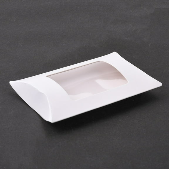 Kraft Paper Pillow boxes Gift Candy Packing box White box: 12.5x8x2cm