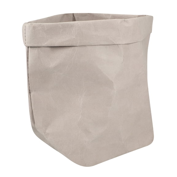 WRISTBIQUE Washable Kraft Paper Bag Silver 1Pc 11X5.9X5.9In