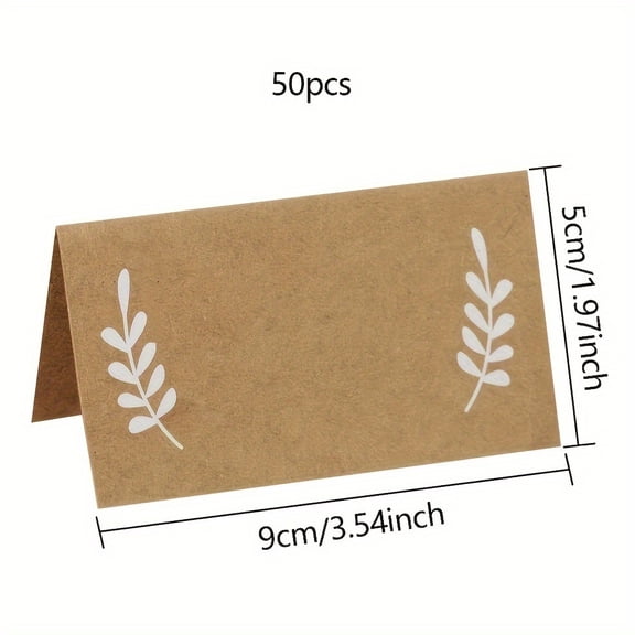 Kraft Paper Printed Wedding Table Number Cards - Eco-Friendly Rustic Decor for Events