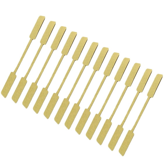 MEIBUTYUP 1 Pack Kraft Paper Adhesive Display Tags for Jewelry, Clothing, Crafts - Price Labels for Retail Use