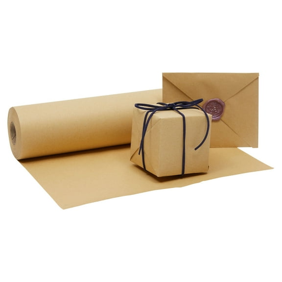 Juvale Bulletin Board Paper Roll - 12 in x 100 ft - Brown Mail Wrapping Paper for Carton Wrapping & Packing - DIY Crafts