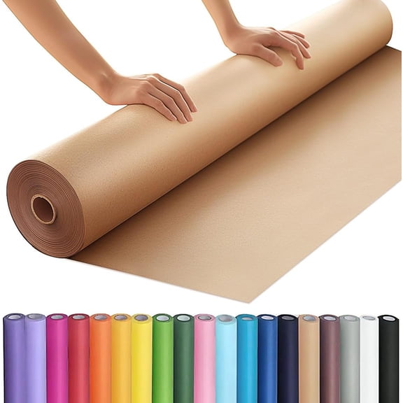 Kraft Paper Roll for Craft Bulletin Board Paper Art Table Covering Crafting Gift Wrapping Bouquet Packing Parcel 。Different colors and specifications to choose from