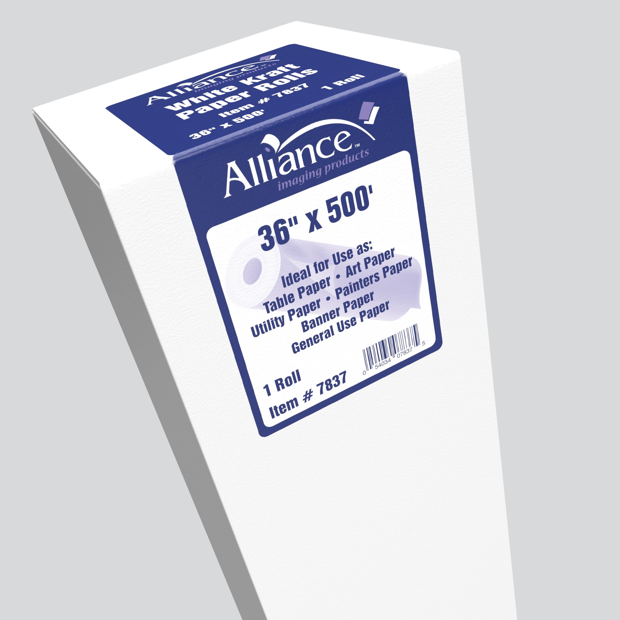 Kraft Paper Roll White for Arts and Crafts 36" x 500' Ideal for Paints