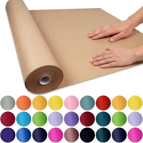 Kraft Paper Roll, And Wrapping Paper Measuring 18 Inches by 875 Inches, Suitable for Shipping, Gift Wrapping, Arts And Crafts, As Well As Protecting Floors And Tables